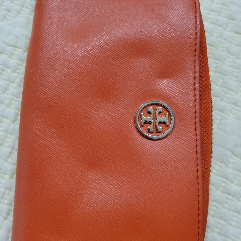 Tory Burch Orange Small Wristlet